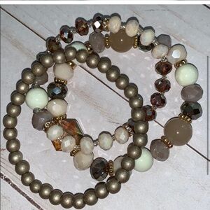 3 stretch beaded bracelets NEW‎